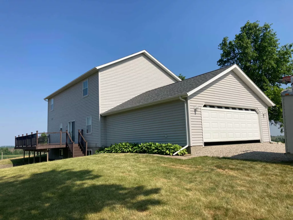 New roof on a home in Tipton, Iowa