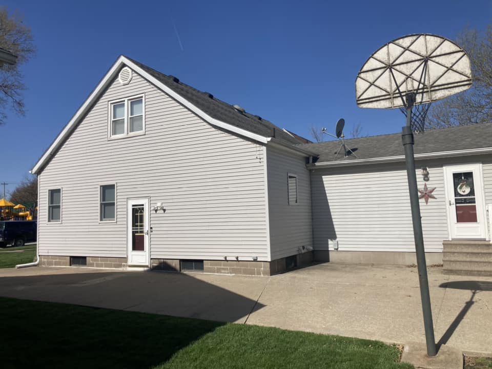 Original siding on the side of a home in Durant, Iowa