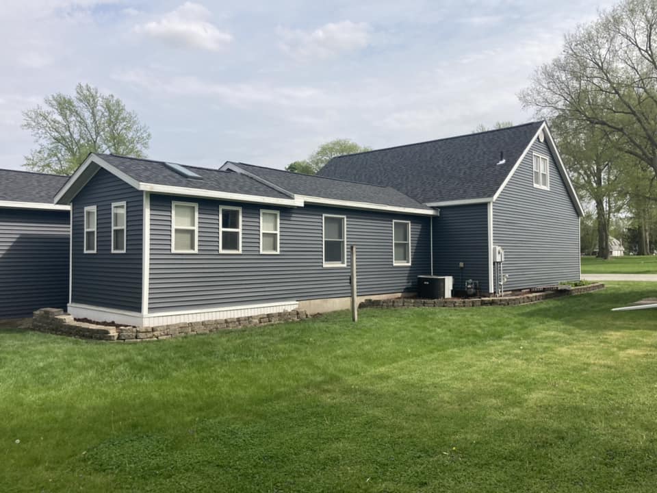 Vinyl siding installed on a home in Durant, IA