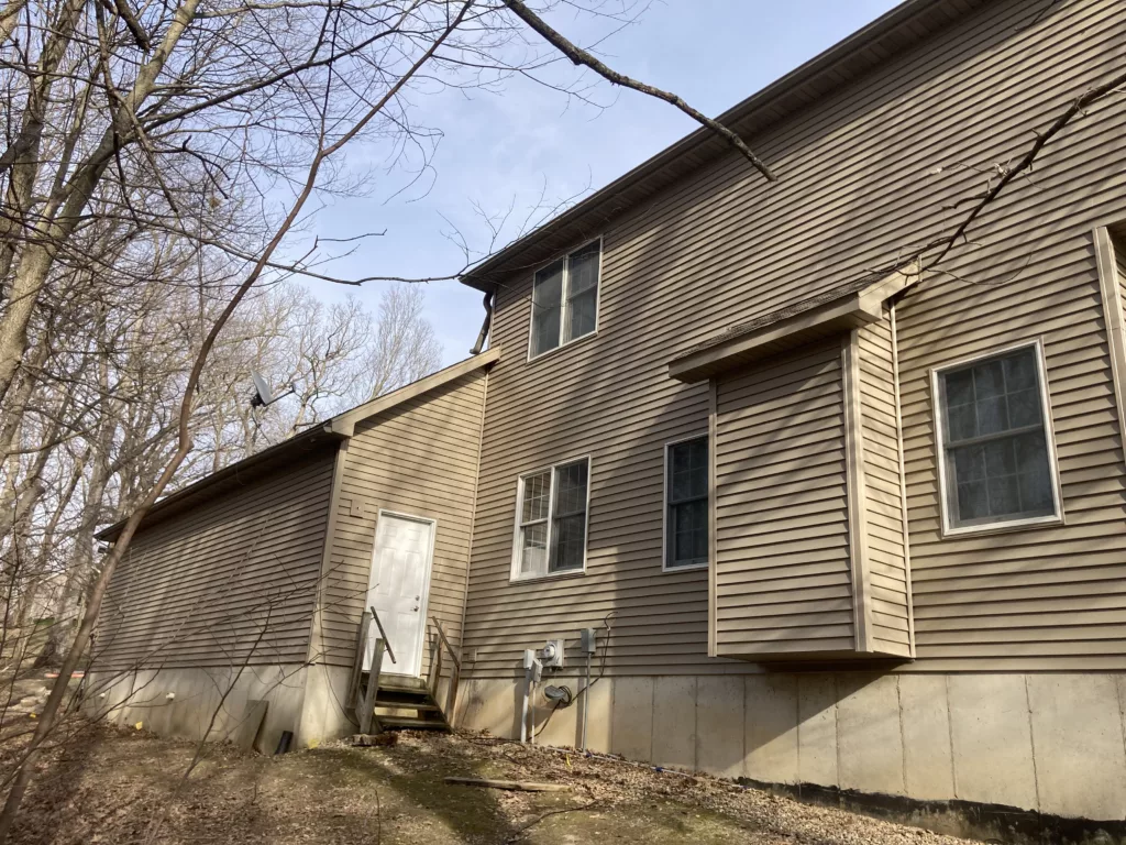 Finished siding on a home in Tipton, Iowa