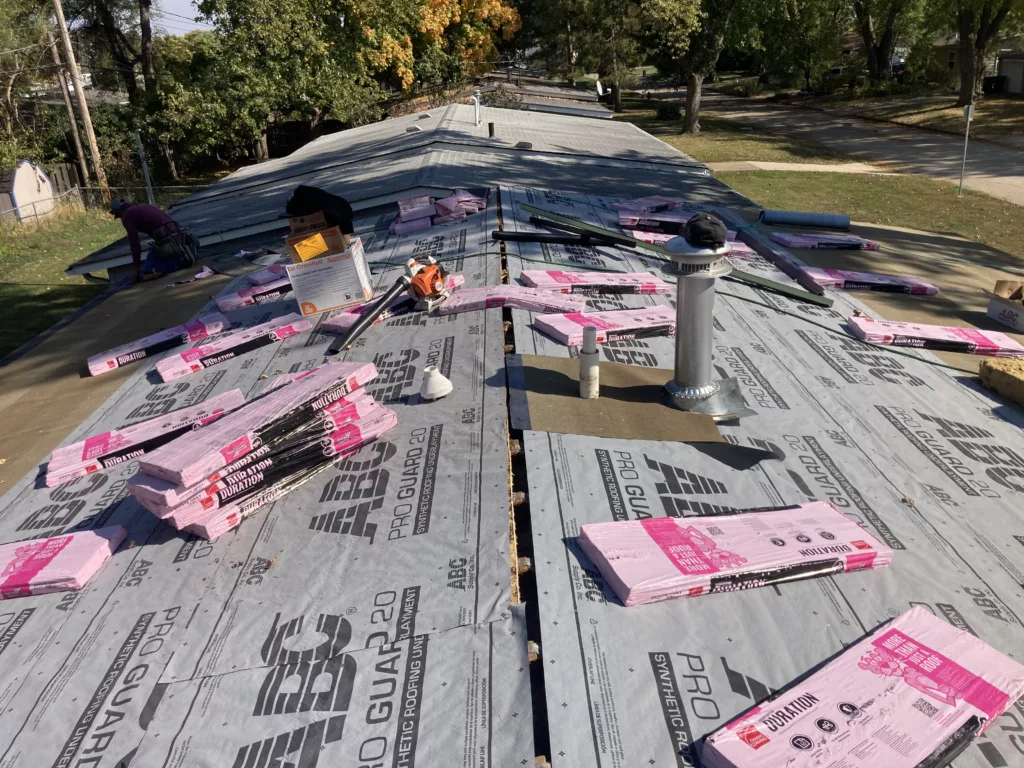 Estate Gray Shingles by Owens Corning installed over Ice and water shield and abc proguard 20 synthetic roofing underlayment on a home in Miller-Orchard in Iowa City, IA