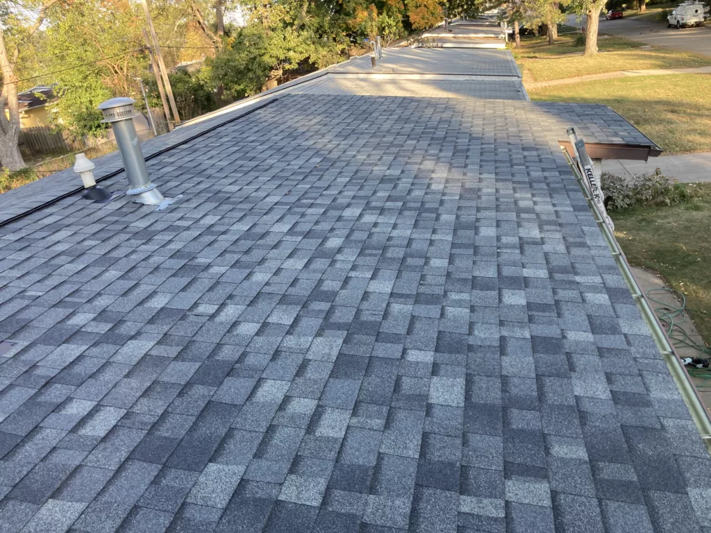 New shingle roof on a home in Miller-Orchard in Iowa City, IA