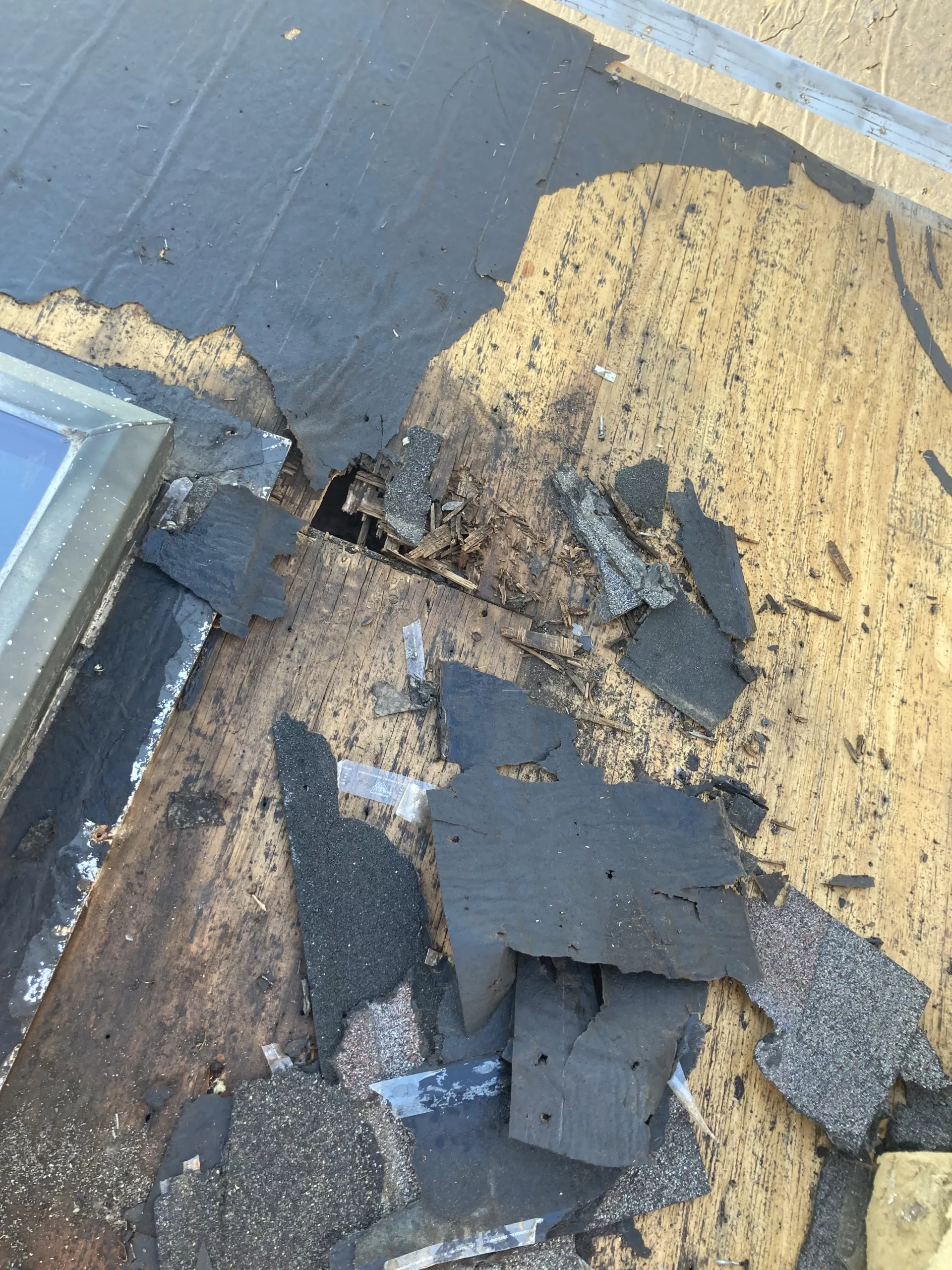 Storm Damaged Roof with Roof Decking Damage and Replacement in Tipton, Iowa